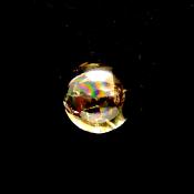 RAINBOW SMOKEY QUARTZ MINI SPHERE.   SP13297POL