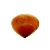 LARGE PUFF HEART IN CARNELIAN.   SP13391POL