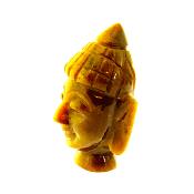 BUDDHA HEAD CARVING IN TIGERSEYE.   SP13918POL