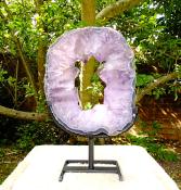 AMETHYST GEODE SLICE/ RING SPECIMEN.   SP14159SLF