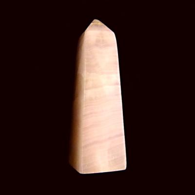 GEMSTONE OBELISK IN MANGANO CALCITE.   SP14328POL