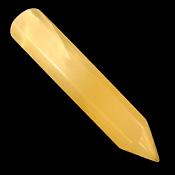 GEMSTONE PENCIL POINT IN MANGANO CALCITE.   SP15029POL