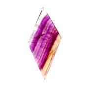 Fluorite fully polished diamond shaped slice specimen.   SP15408POL