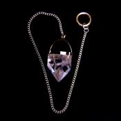 Dowsing/ Healing Pendulum Featuring a Natural Raw Apophyllite Crystal Tip.   SP15486