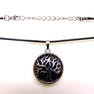 Tree Of Life Pendant Style Necklace With Blue Goldstone.   SPR15495PEND