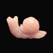 Carving Of A Snail In Rose Quartz.   SP15978POL