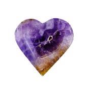 Fully Polished Gemstone Heart In Chevron Amethyst.   SP16520POL