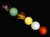 Set of six Gemstone Mini Spheres In A Pouch.   SP16744POL