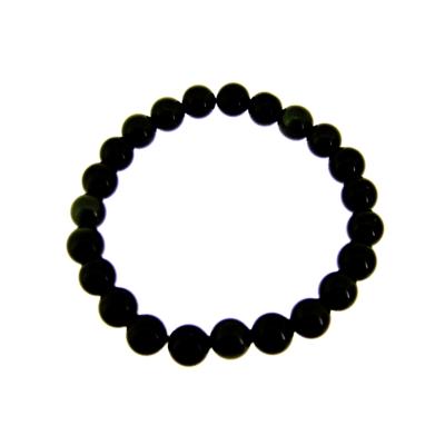 PLAIN POWER BEAD BRACELETS IN BLACK SHEEN OBSIDIAN (NO TOGGLE).   SP13871BR