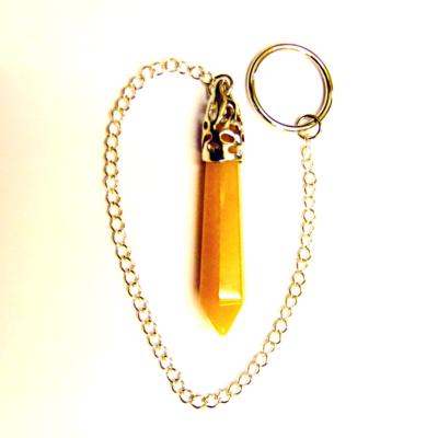 YELLOW JADE DOWSING/ HEALING PENDULUM.   SPR14376