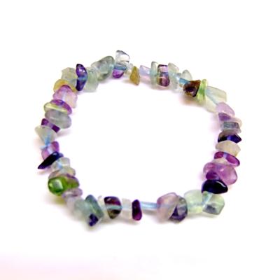 ELASTICATED FLUORITE CLUSTER CHIP BRACELET.   SPR15166BR