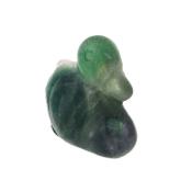 Gemstone Duck Carving in Fluorite.   SPR15182POL