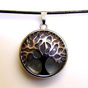 Tree Of Life Pendant Style Necklace With Fluorite.   SPR15502PEND