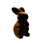 Gemstone Carving Of A Rabbit (Large Size) In Tiger's Eye.   SPR16927POL