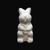 Gemstone Carving Of A Rabbit (Large Size) In White Howlite.   SPR16929POL